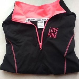 PINK Quarter Zip Boyfriend Jacket